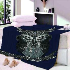 Owl's Dull Eyes On Branch 3D