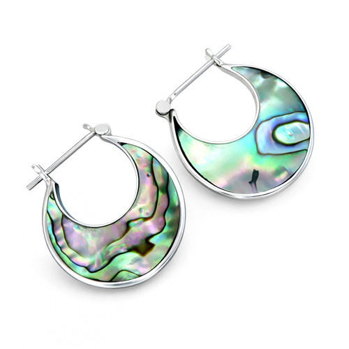 Paua abalone shell earrings - paua,