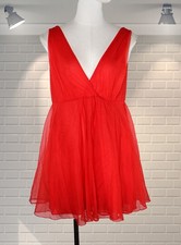 Vintage Saucy Double Nylon SHORT Babydoll Nightie Nightdress - UK 12