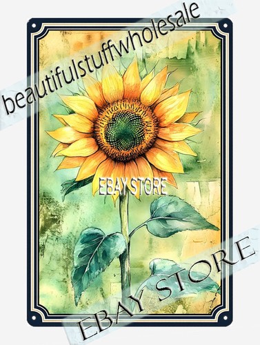 Sunflower metal tin sign - metal,