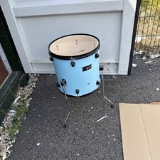 Free P&P.  14”. 14x14” G4M Floor Tom Drum w Legs. Sky Blue   Finish