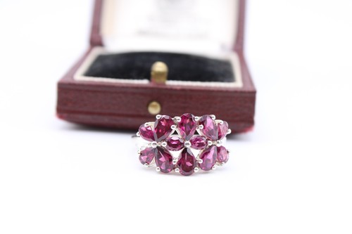 Silver 925 multi stone - , ring