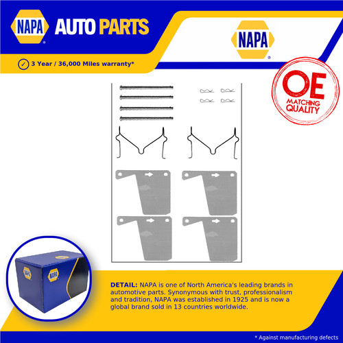 Brake pad fitting kit front - pad,