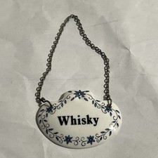 Old Vintage Sheer Elegance Whiskey Decanter Label Porcelain English Bone China