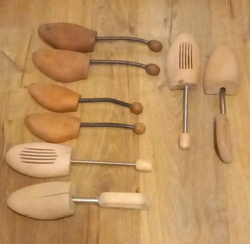 Vintage wooden shoe trees - wooden,