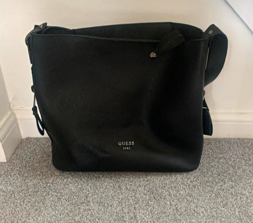 Guess 1981 black faux leather - guess,