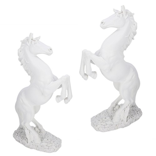White resin horse - horse, home
