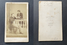 Viâne, Besançon, two men named Delavelle and Faivre, circa 1865 vintage cdv 