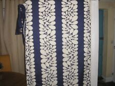 orla kiely sycamore stripe pair of curtains blue, 90 ins wide x 72 ins long