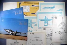 SUKHOI AIRCRAFT MANUFACTURERS LEAFLETS S-54 SU-24MRN S-90-200 S-80 SU-25 SU-27
