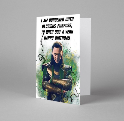 Loki odinson birthday - birthday, card
