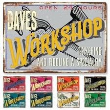 Workshop signs personalised - workshop,