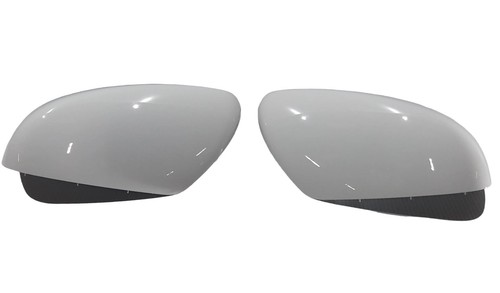 White rear view mirror - view, covers