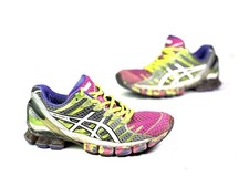 ASICS Gel Kinsei 4 Running Pink Purple Green White T189Q Women's Size 8