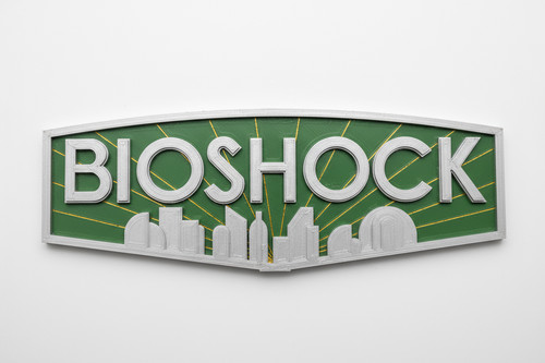 Bioshock logo wall - bioshock, art