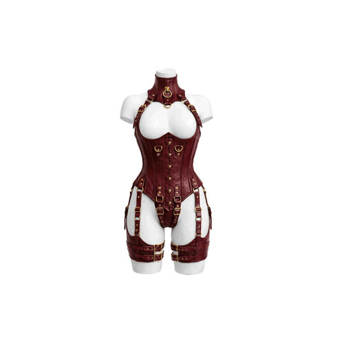 Real leather overbust corset - real,