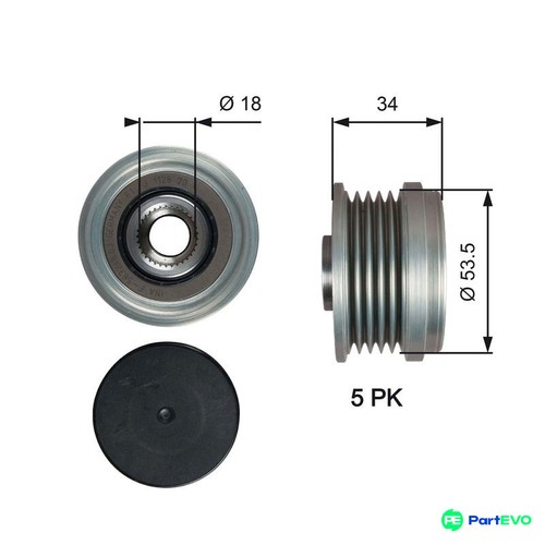 Gates alternator freewheel - alternator,