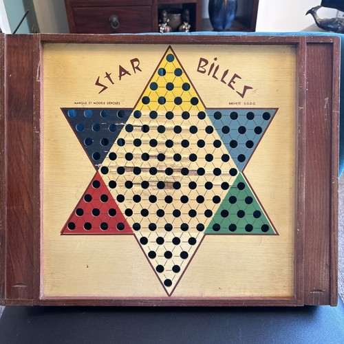 Vintage chinese checkers board - chinese,