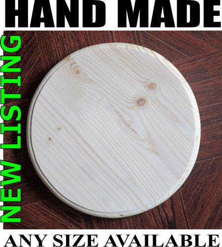 Round plain wooden plaque - plain,