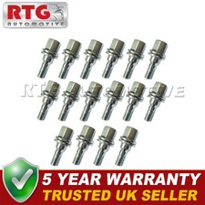 16x Wheel Bolts For Peugeot Partner 2008 On (Alloy Wheels) Silver