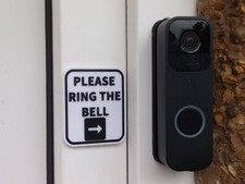 SMALL (PLEASE RING THE BELL) SIGN GREAT FOR RING / BLINK OR NORMAL DOOR BELLS
