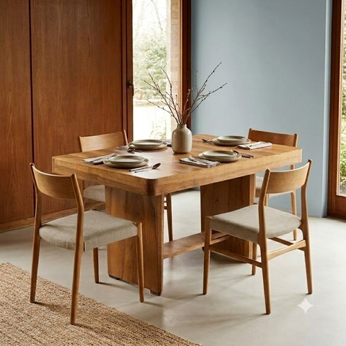 Vintage table walnut - table,