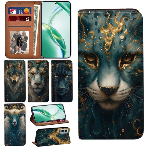 Printed leather wallet - uk,