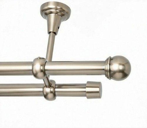 Double ceiling curtain pole - double,