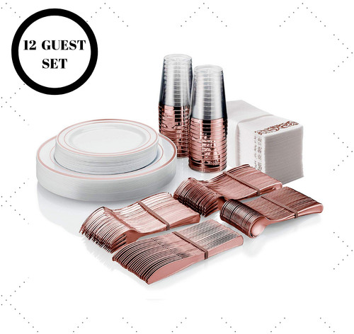 Set elegant plastic party - elegant,