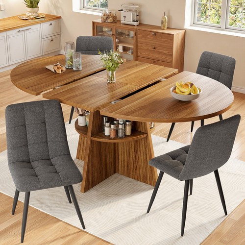 Extendable round dining table - extendable,