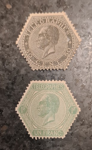 Belgium telegraph stamps 50c - 50c, &
