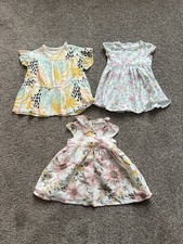 3 X Baby Girls Dresses - 0-3