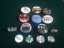 POP GROUPS / MUSIC PIN BADGES - BEATLES  -  VARIOUS SIZES