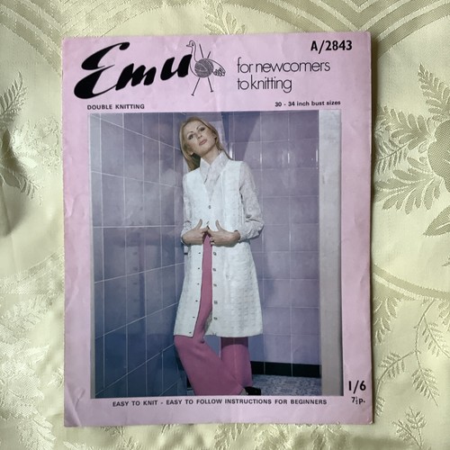 Emu vintage knitting pattern