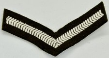 British Military Issue Olive Green White Lance Corporal Rank Patch Insignia