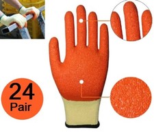 Orange Work Gloves 24 Pair