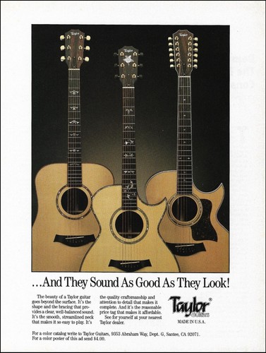 1991 taylor string - taylor, 6-string