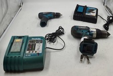 Lot of 4 Makita Cordless Power Tools - BHP451, DF330D, Used, Working