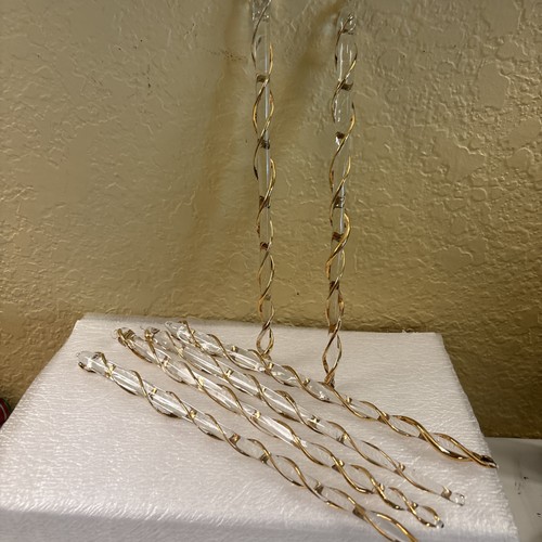 Twisted clear gold trim - twisted,