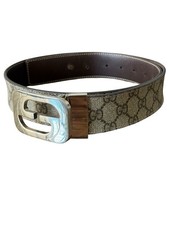 Men’s Gucci Monogram Leather Belt Size 36” / 90cm 