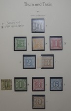 GERMAN STATES THURN & TAXIS 1865 -  Genuine Mint & 1909 Official Reprints Set