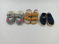 M&S Boy's Shoes 3pcs Bundle Size 8/9 Sandals Espadrilles Rocket Slippers NEW F2
