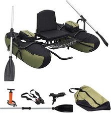 Pontoon Boat, Inflatable Boat with 158KG Load Capacity, Bellyboat, Fishing Boat