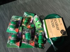 garden soaker hose plus hose connectors joiner etc - ex shop stock - new