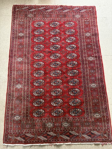 Vintage hand knotted afghan - hand,