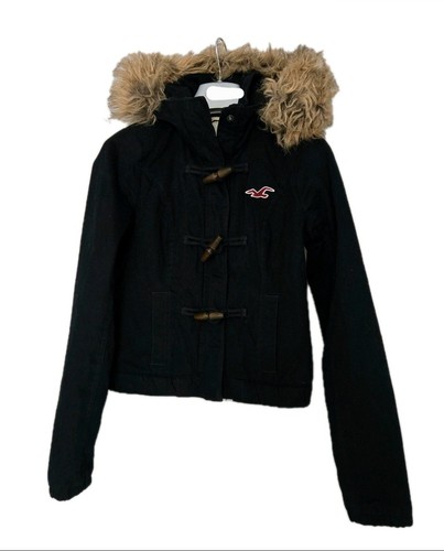 Hollister navy duffel coat - hollister,