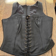 Real Leather Corset Lace Up