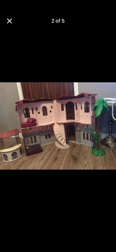 Pink plastic mansion doll - plastic,