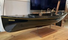 Lovely model steam launch with radio control functions all working 88cm long