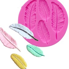 Pink Silicone Feather Mold for